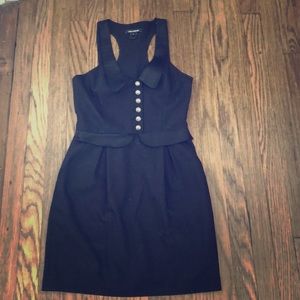 Laila Azhar tuxedo-style black dress